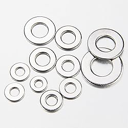 Linkup 1800 Pcs 4# SAE Flat washers for Screws for