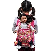 THE QUEEN'S TREASURES Doll Accessories, Pink Baby Doll Backpack Carrier and Doll Sleeping Bag, Compatible for use with 15 and 18 Inch American Girl. Doll NOT Included