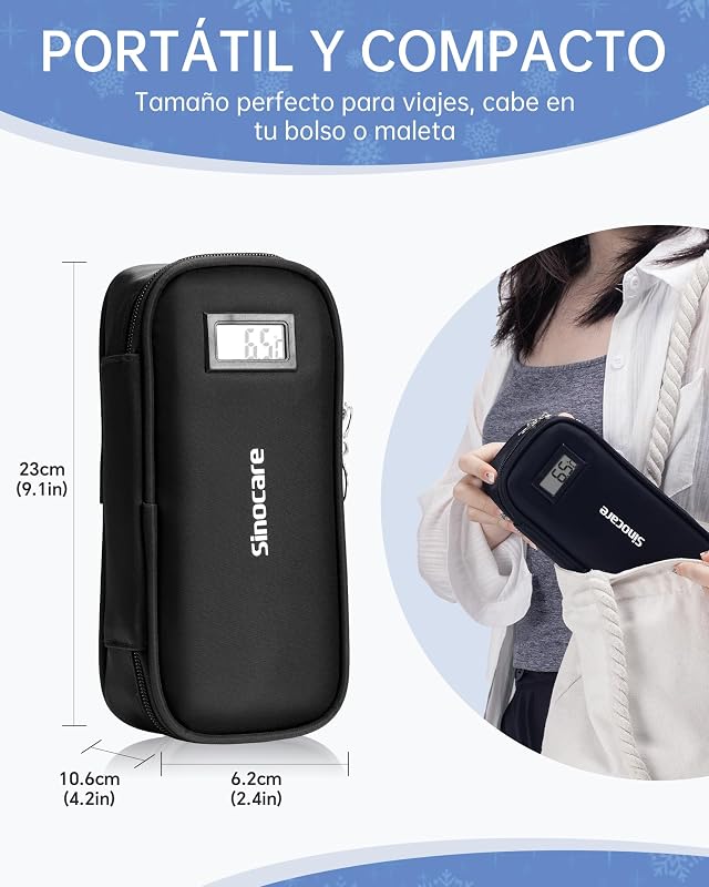 Estuche Isotérmico Insulina Diabéticos 3 Acumuladores Frío TSA