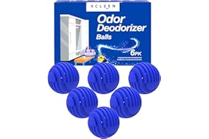 Xcleen Sneaker Deodorizer Balls Escape Scent 6 Pack, Odor Eliminator Balls for Closet Car Gym Bag, Long Lasting Small Space Air Freshener With Essential Oil
