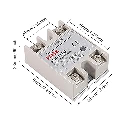Coliao 3pcs SSR-40DD Solid State Relay DC to DC