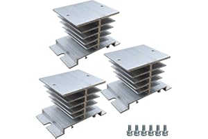 TIHOOD Aluminum Heat Sink SSR Dissipation for Single Phase Solid State Relay 10A-40A