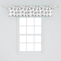 Ambesonne Octopus Window Valance, Pattern with