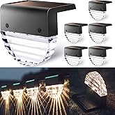 TIJNN Solar Deck Lights Outdoor, Fence Light Waterproof Led Lights for Outdoor Stairs, Step, Yard,Patio Decor Garden Illumina