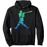 Baseball Player Batter Youth Men Boys Kids Pullover Hoodie