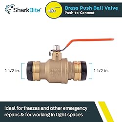 SharkBite 1-1/2 Inch Ball Valve, Push to Connect