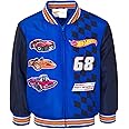 Hot Wheels Zip Up Varsity Bomber Jacket Toddler to Big Kid Sizes (3T - 10-12)