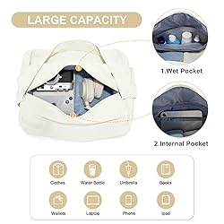 Small Gym Bag with Shoe Compartment, Workout Sport