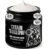 Beef Tallow for Skin, Face & Body Balm with Magnesium for Sleep, Leg Cramps & Pain, Muscle Relaxation, Moisturizing Topical Cream - Organic Grass-Fed & Grass-Finished Tallow, Manuka Honey Lotion