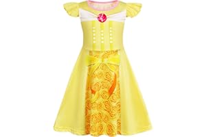 AmzBarley Girls Nightgowns Princess Pajamas for Toddler Kids Sleepwear Nightdress Little Girls Nightie Dress