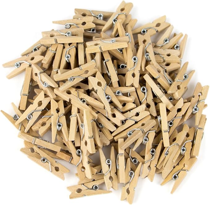 100Pack Minipins MiniatureSized Rustic Wooden