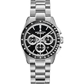 Hamilton Jazzmaster Performer Automatic Men's Watch, 42mm Case | Swiss Made, Black Dial Analog Watch, WR 100m, Sapphire Crystal, Tachymeter, Stainless Steel Strap, Stainless Steel Case