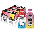 PRIME HYDRATION Duo - ICE POP, Strawberry Banana, Sports Drinks, Electrolyte Enhanced for Ultimate Hydration, 250mg BCAAs, B Vitamins, Antioxidants, Low Sugar, 16.9 Fl Oz (Pack of 12)