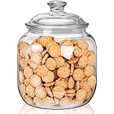 Goaste 135oz Acrylic Cookie Jar with Lid, Airtight Candy Jar Unbreakable, Clear Plastic Apothecary Jar with Silicone Sealing Ring for Dog Treats, Snack, Nuts, Chocolate, Sugar, Herbs, Spices, Cereals