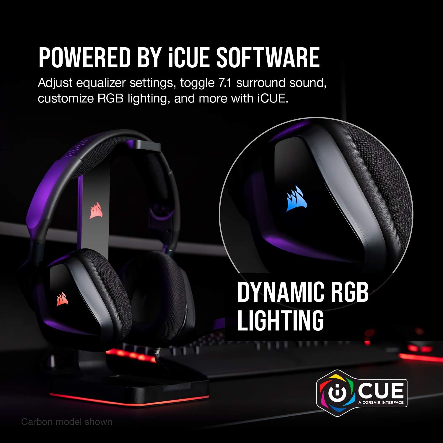 Corsair Void RGB Elite USB Premium Gaming Headset with 7.1 Surround Sound, Carbon: Computers & Accessories
