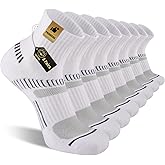 COOPLUS 8 Pairs Men's Athletic Ankle Socks Running Cushioned Cotton Quarter Sports Socks
