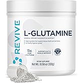 Revive MD Gut L-Glutamine Powder – Muscle Recovery & Immune Support Supplement for Adults – Promotes Digestive Health, Reduces Muscle Soreness & Supports Immunity – Vegan (30 Servings)