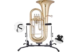 WHELPAW Adjustable Tuba Stand Holder – Durable, Lightweight, Foldable Design with Secure Locking System, Tuba Accessories