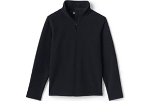 Lands' End School Uniform Kids Lightweight Fleece Quarter Zip Pullover