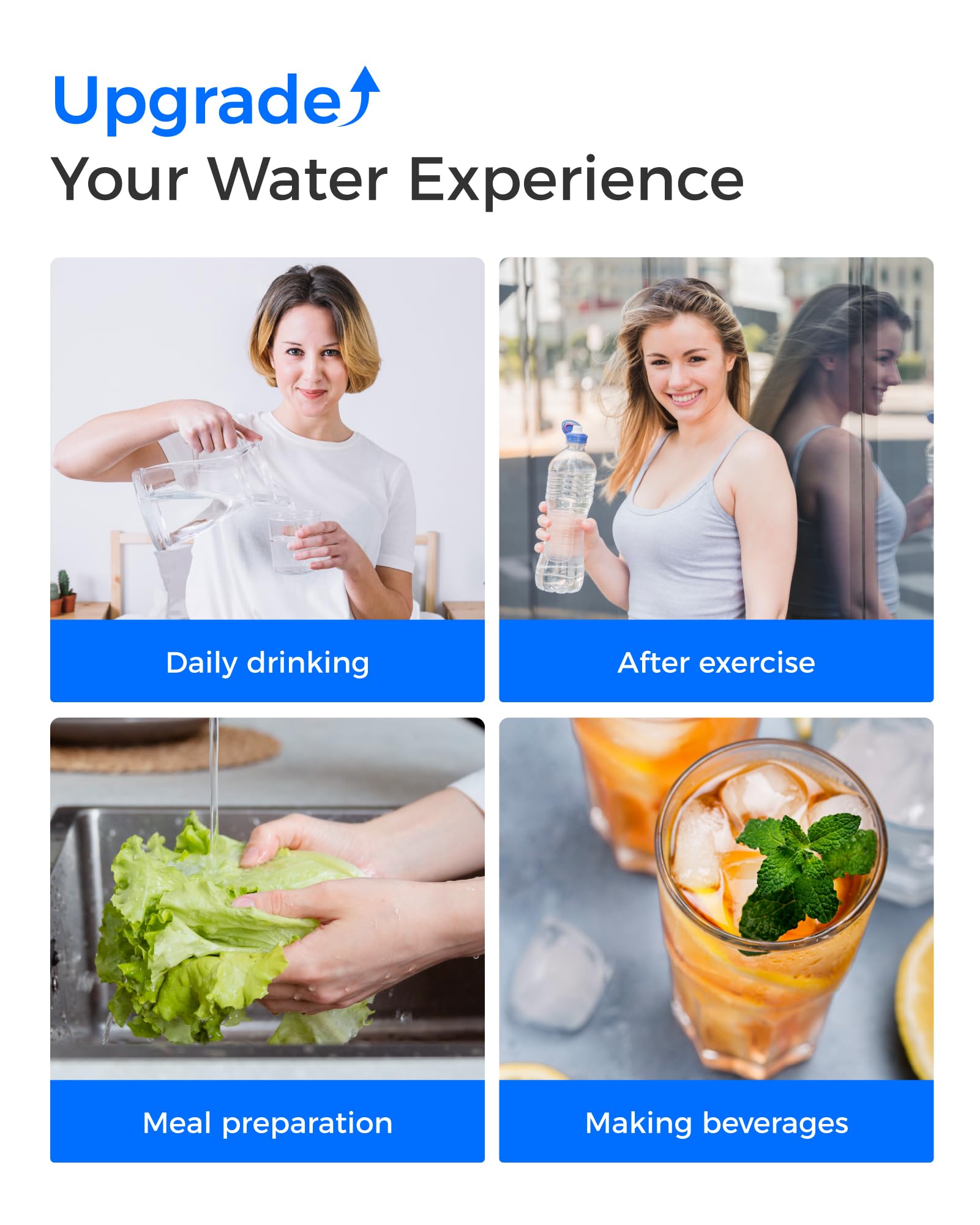 Waterdrop WD-G2CF Filter, Replacement for WD-G2-W, WD-G2-B, WD-G2P600-W Reverse Osmosis System,12-month Lifetime