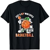 Just A Boy Who Loves Basketball T-Shirt Small