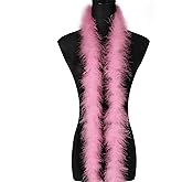 2 Yards 20g Fluffy Pink Marabou Feather Boa for DIY Craft Sewing Trim Home Wedding Party Christmas Decoration
