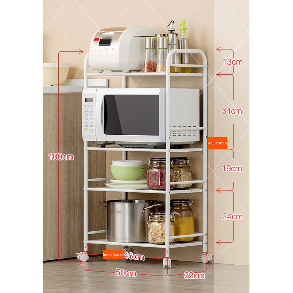 爆売り Lxla棚棚電子レンジオーブン棚キッチンはどこにでも移動できます床材マルチレイヤーカーボンスチール台所用品4層式5階40 50 60 32 100 125 Cm 色 4 Layers サイズ さいず 50 Cm 50 Cm B07bgz5kpv4 Layers 50 Cm 50 Cm 春夏新色