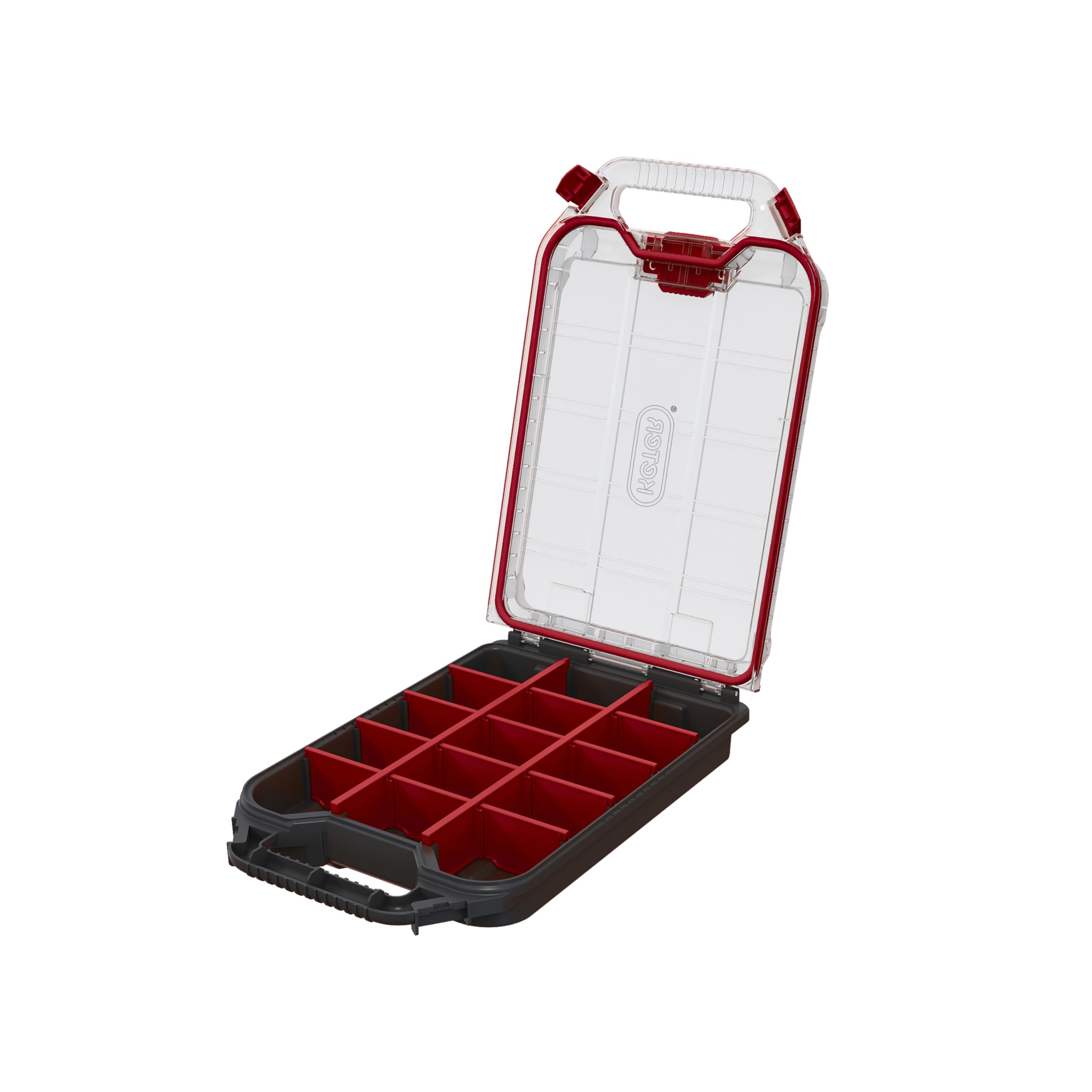 Keter Stack n' Roll Modular DIY Half Organiser, Removable Bins, Stackable, Lightweight, Durable, Water Resistant, Black