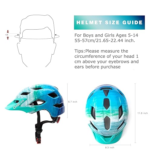 Kids Bike Helmets Ages 5-8 Child Helmet SIFVO Kids Bike Helmet Kids Helmet Age 6 + Boys Girls Bike Helmet