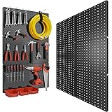 Peg Board, 6PCS Metal Pegboard, Heavy Duty Pegboard