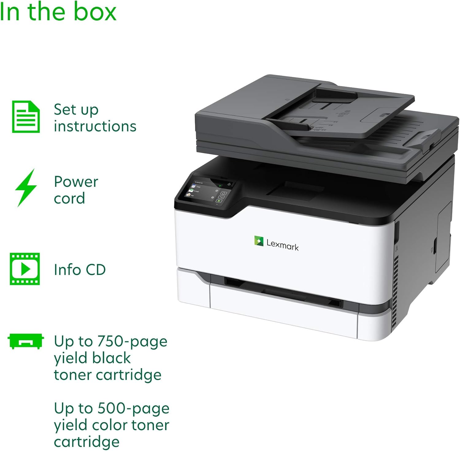 lexmark mc3224adwe laser multifunction printer 40n9050