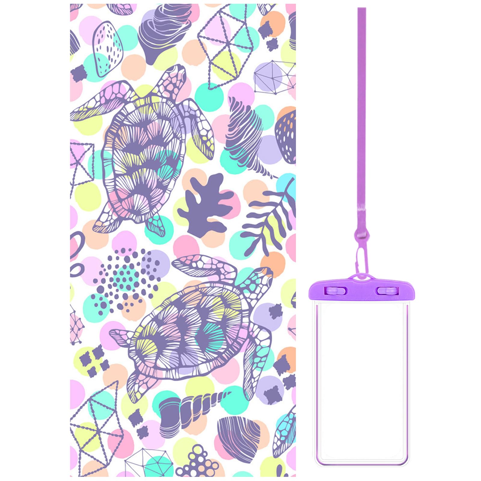 BSITSSS Extra Large Microfibre Beach Towel, Quick Dry Travel Swimming Towel for Adults, 140x70cm, Purple