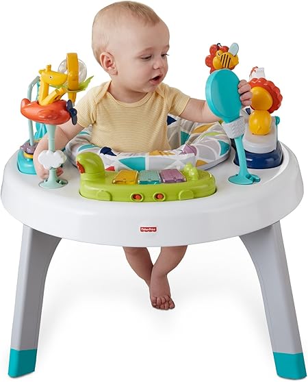 Fisher Price Mon Premier Siege D Activites Bebe Safari 2 En 1 Transformable En Table De Jeux Avec Jouets Et Sons Fvd25 Amazon Fr Bebes Puericulture