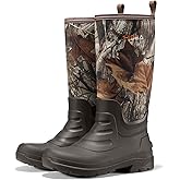 HISEA Men's Neoprene Rubber Rain Boots,Waterproof Insulated Hunting Fishing Mud Boots,Warm Boot with Comfortable Non-Slip Soles Suitable for Outdoor Garden Work