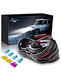 MICTUNING MIC-B1002 LED Light Bar Wiring Harness, Fuse 40A Relay On-off Waterproof Switch