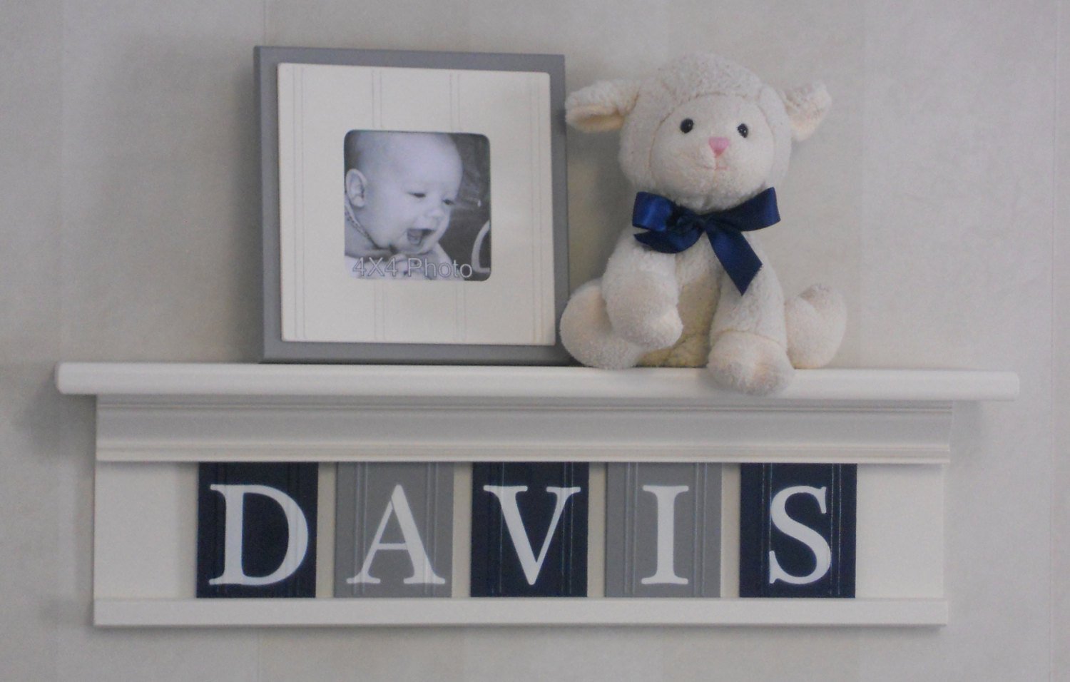 navy and gray nursery