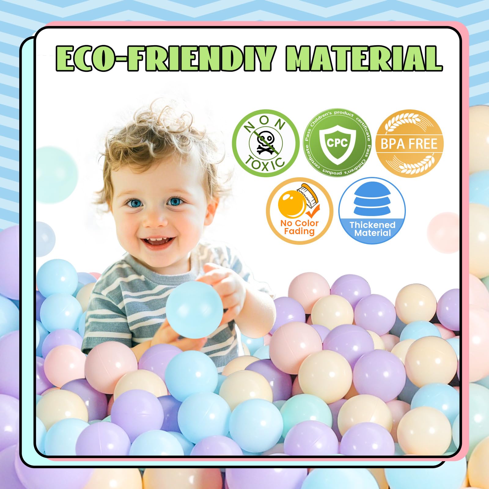 TRENDBOX Ocean Ball (Ship from USA) for Babies Kids Children Soft Plastic Birthday Parties Events Playground Games Pool
