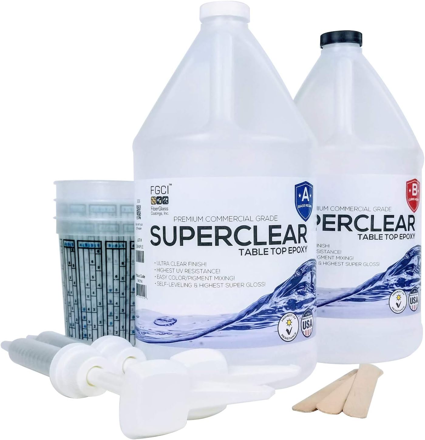 Best Crystal Clear Bar Table Top Epoxy Resin 2 Gallon Kit