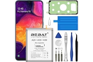 BEBAT Replacement Battery for Samsung Galaxy A20/A30/ A50,5000mAh High Capacity 0 Cycle Lithium Polymer Battery for Samsung Galaxy A50 A505F /A30 SM-A305 /A20 A205FN A202F /A30s SM-A307 with Tool Kits