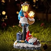 WINTS Solar Garden Gnome,Outdoor Gnome with Solar Lights Decor for Patio,Lawn,Yard,Balcony,Funny Gnomes Gifts for Women,Housewarming,Birthday