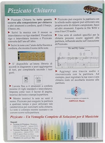 Pizzicato Chitarra Per Windows E Mac Versione Italiana Amazon It Software