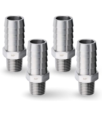 Yoebor Brass Hose Barb Fitting - 90 Degree Elbow, 5/8" Barb X 5/8" Barb (Pack Of 2)