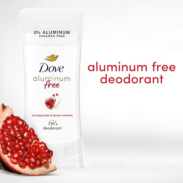 DOVE ALUMINUM FREE DEODORANT FOR WOMEN POMEGRANATE AND LEMON VERBENA 72 HOUR ODOR PROTECTION 2.6 OZ