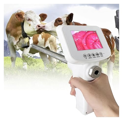 Cattle/Horse Visual AI Insemination Gun With Camera – 4.3" HD Screen, Heating & Vibration, 450mm Length, 640x480 Resolution, Rechargeable, For Livestock Breeding