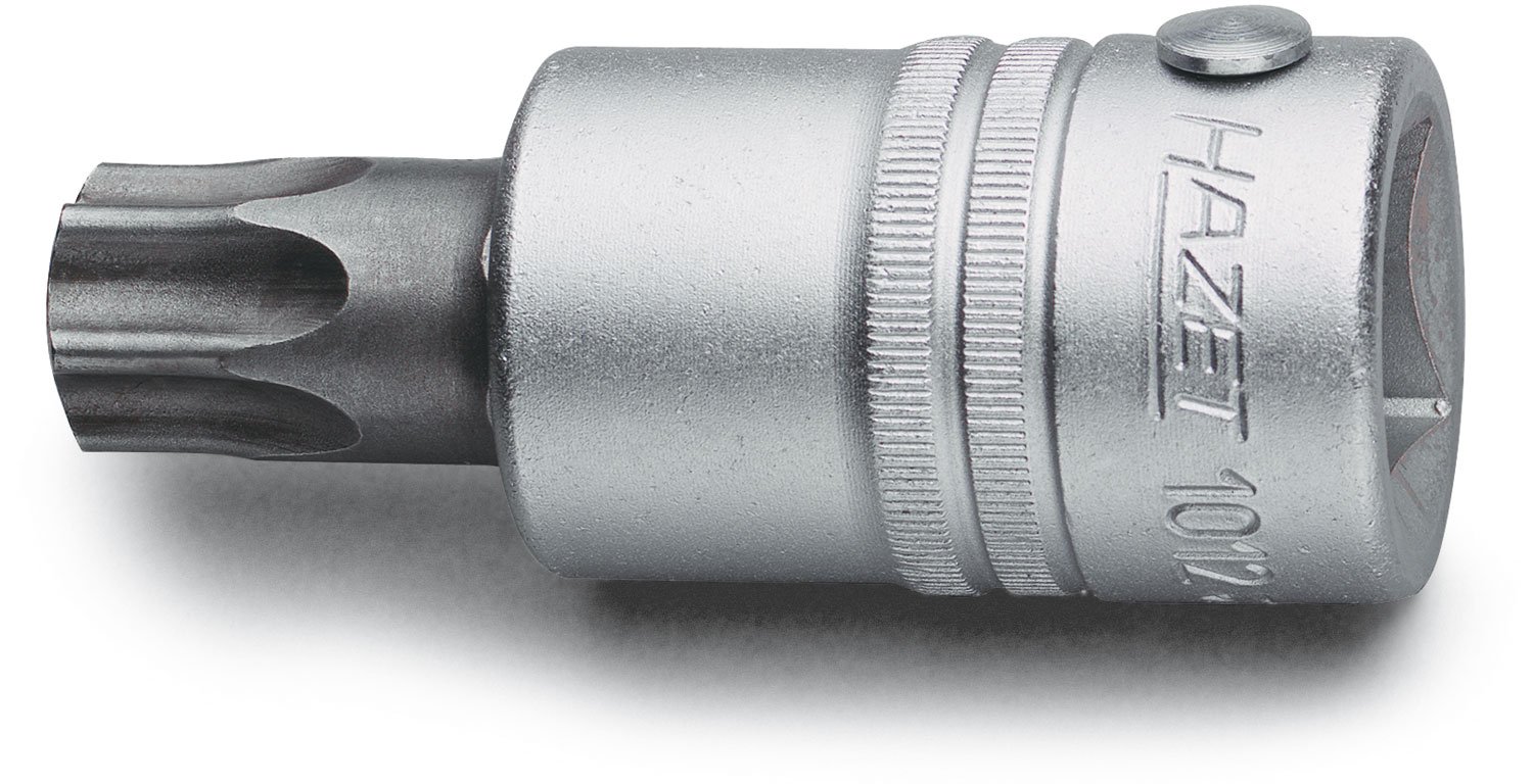 HAZET 1012-T100 Torx Profile T 100 Screwdriver Socket Set - CVD-Tin Coated