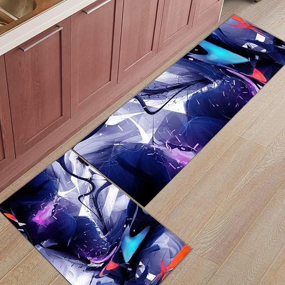 FAMILYDECOR - Juego de 2 alfombras para baño, cocina, entrada y baño