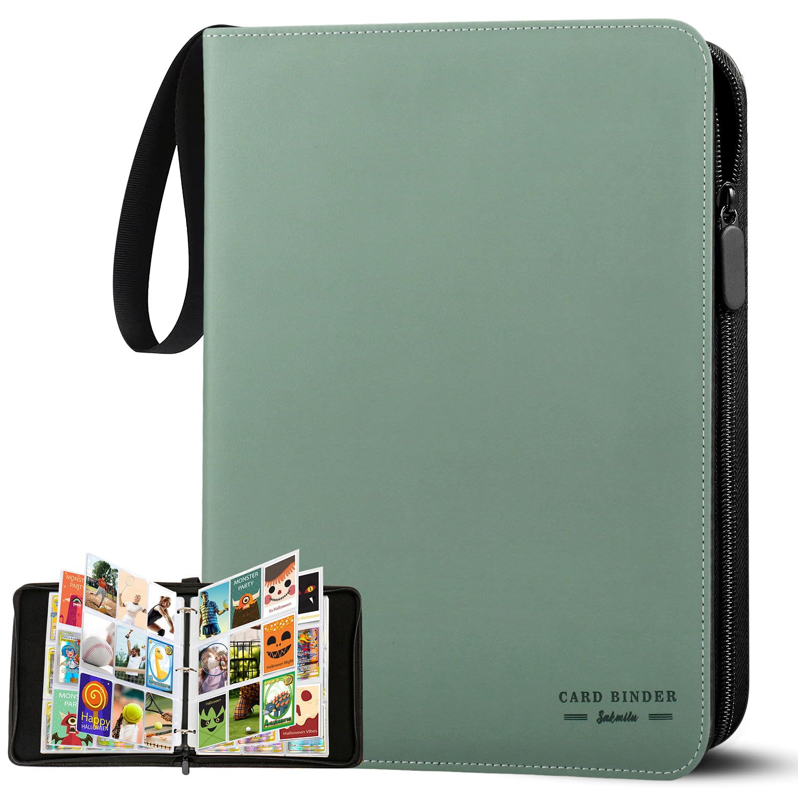 9 Pocket Trading Card Album,30 Pages Card Collection Binder with 720 Pockets,Card Folder Fit for MTG TCG Sports Football Cards(Light Green)