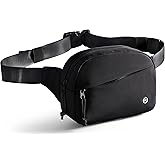 Smasrob Fanny Pack for Women, Crossbody Sling Bag Waist Bag with Multiple Pockets and Adjustable Strap, Black