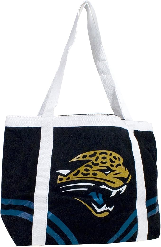 Jacksonville Jaguars Black Large Canvas Tote Bag