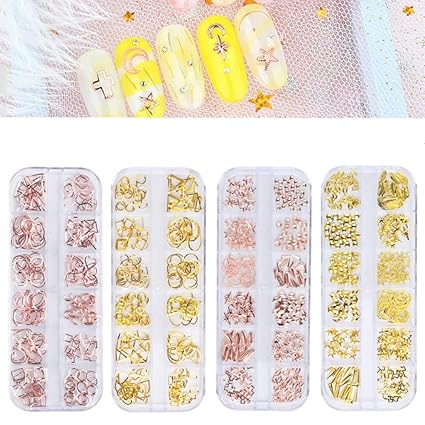 Amazon Yuzhiye ネイル スタッズ 4ケースセット ネイルパーツ Amazon Yuzhiye ネイル スタッズ 4ケースセット ネイルパーツ